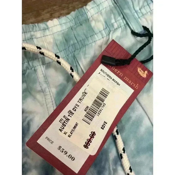 Southern Marsh Austin Tie Dye Swim Trunks Mesh Lined Men's XL Blue NWT 6" Inseam - Picture 4 of 12